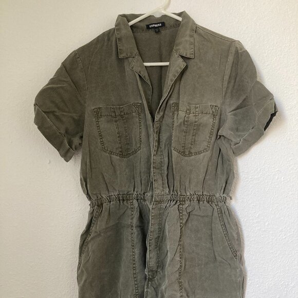 Express Khaki Green Romper - Picture 1 of 3